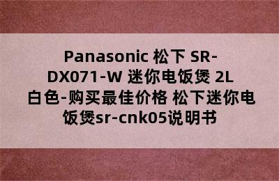 Panasonic 松下 SR-DX071-W 迷你电饭煲 2L 白色-购买最佳价格 松下迷你电饭煲sr-cnk05说明书